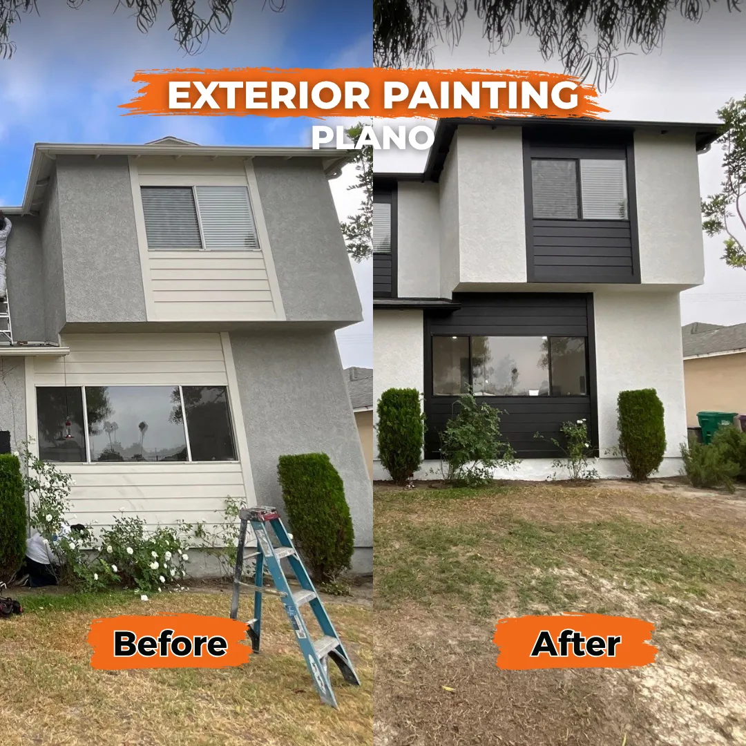 Exterior painting before and after