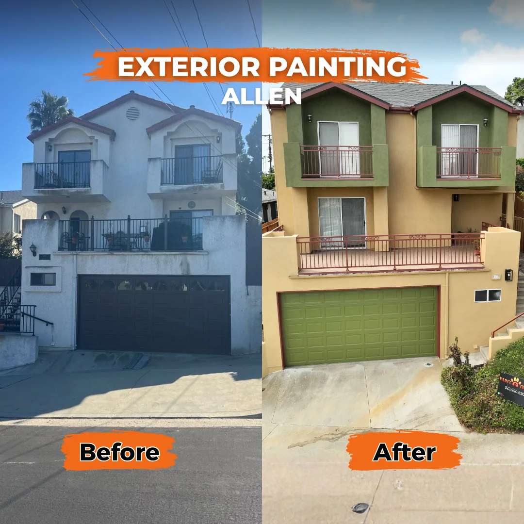 Exterior painting before and after