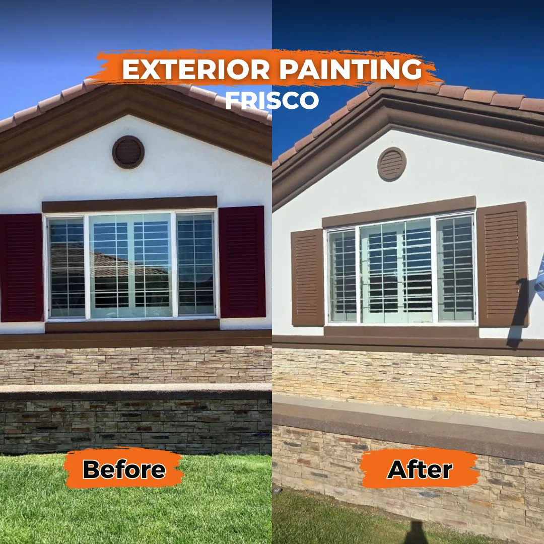 Exterior painting before and after
